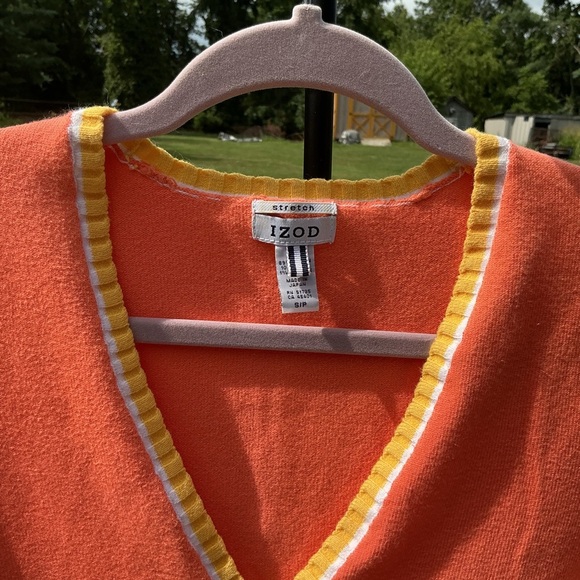 Izod Orange Sweater with Yellow Accents - Picture 2 of 6